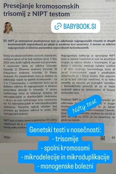 Reš Muravec za Babybook o NIPT NIFTY